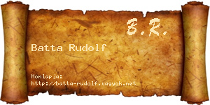 Batta Rudolf névjegykártya