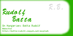 rudolf batta business card
